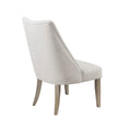 Upholstered Dining Chair Set Of 2 Ivory Polyester
