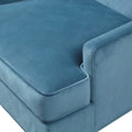 Anna Accent Chair Blue Solid Wood