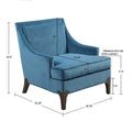 Anna Accent Chair Blue Solid Wood