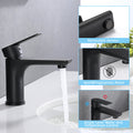 Single Handle Lavatory Basin Sink Faucet matte black-brass