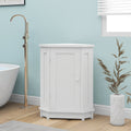 White Bathroom Cabinet Triangle Corner Storage