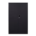 Metal Storage Cabinet With Locking Doors And Adjustable Shelf, Folding Filing Storage Cabinetfolding Storage Locker Cabinet For Home Office,School,Garage, Black Filing Cabinets 3 4 Shelves Black Office Door Locks Modern Steel