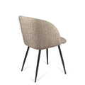 Adjust Legs Upholstered Teddy Faux Fur Dining Armrest Chair Set Of 2 Light Brown Metal Light Brown Dining Room Powder Coated Foam Dry Clean Round Mid Century Modern Arm Chair Solid Back Foam Polyester