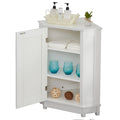 White Bathroom Cabinet Triangle Corner Storage