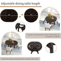 Farmhouse Round Extendable Dining Table With 16