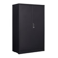 Metal Storage Cabinet With Locking Doors And Adjustable Shelf, Folding Filing Storage Cabinetfolding Storage Locker Cabinet For Home Office,School,Garage, Black Filing Cabinets 3 4 Shelves Black Office Door Locks Modern Steel