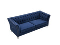 L8085B Two Seat Three Seat Sofa Navy Blue Navy Blue Velvet