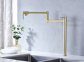 Pot Filler Faucet With Extension Shank Gold Brass