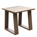 End Table, Wood Grained pewter-aluminum