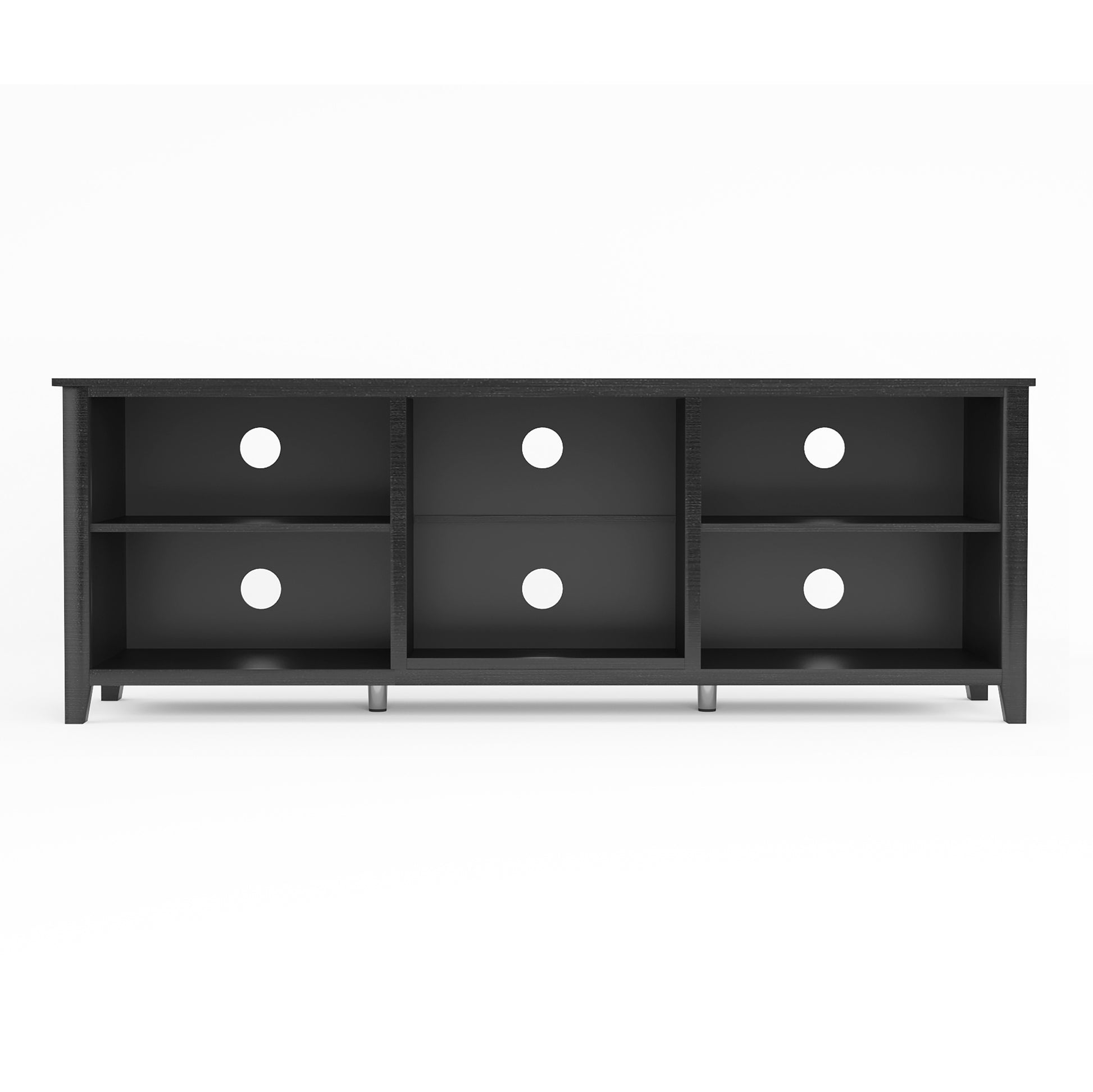 Tv Stand Storage Media Console Entertainment Center,Tradition Black Black Particle Board