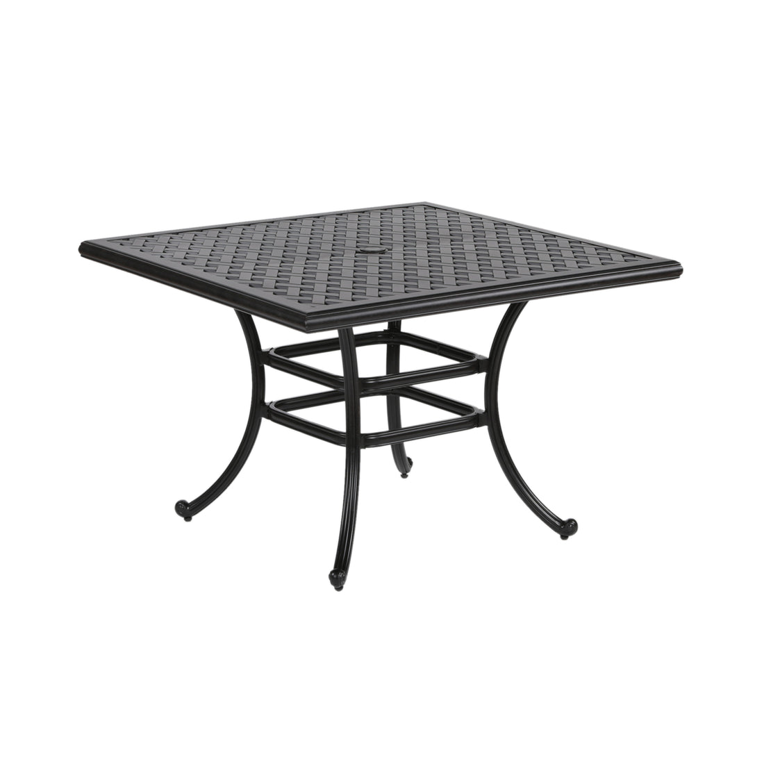 44" Square Dining Table, Dark Lava Bronze antique bronze-aluminum