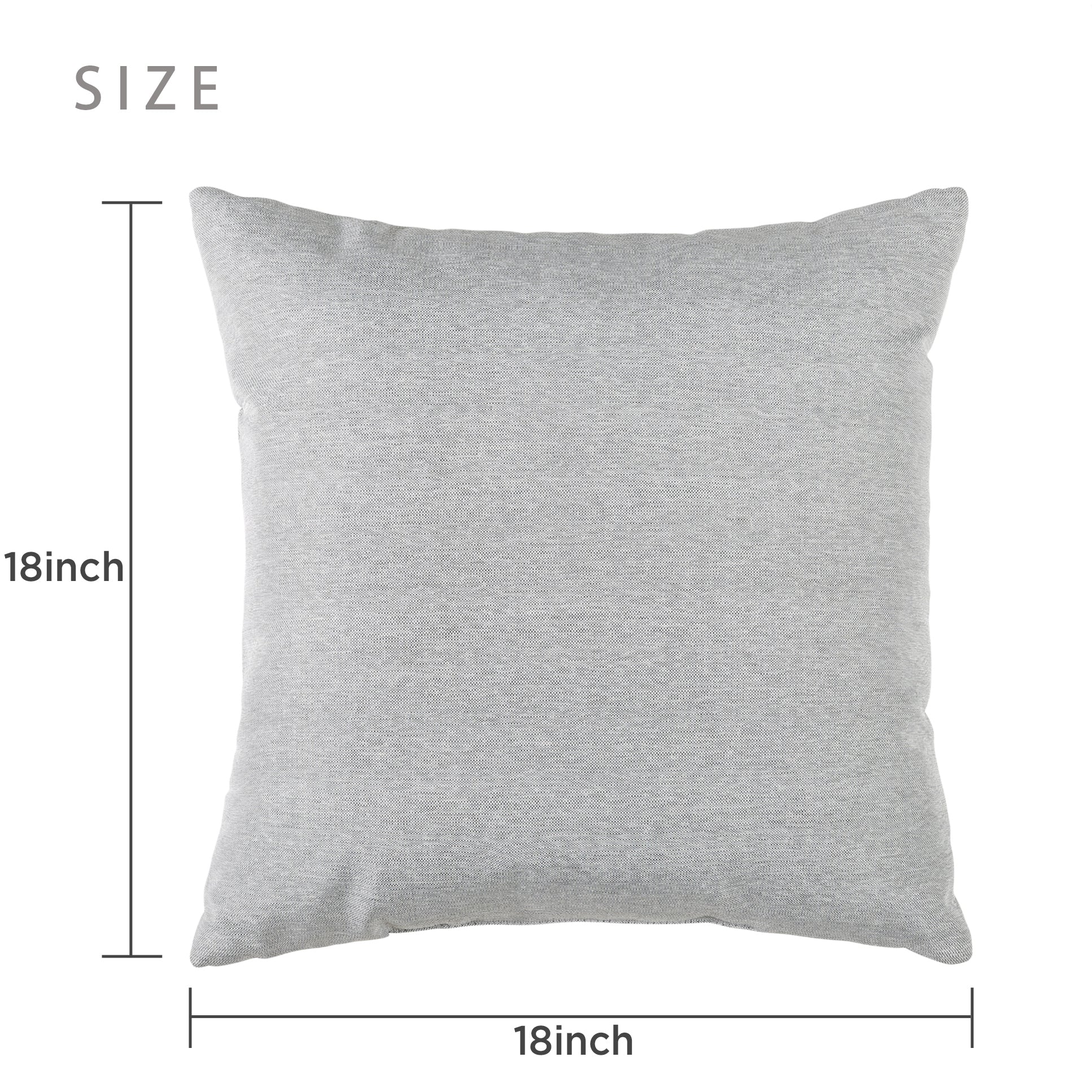 Pack Of 2 Outdoor Pillow With Inserts, 18" x 18" Gray gray-polyester