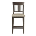 Dark Brown Finish Counter Height Chairs 2pc Set dark brown-dining room-wood