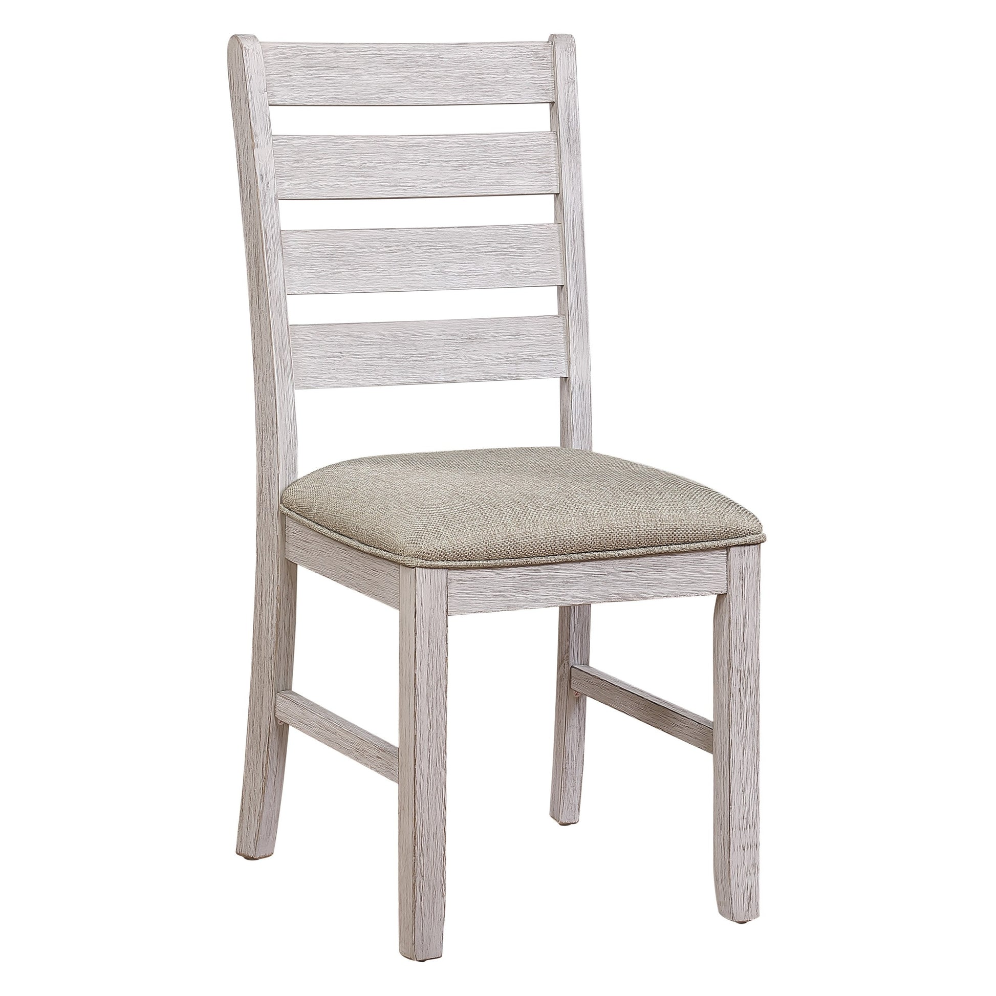 Casual Dining Room Side Chairs 2Pc Set Grayish White Finish Upholstered Seat Transitional Design Furniture Gray Dining Room Wood