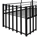 Metal Twin Size Loft Bed With Roof, Window, Guardrail, Ladder Black Black Metal