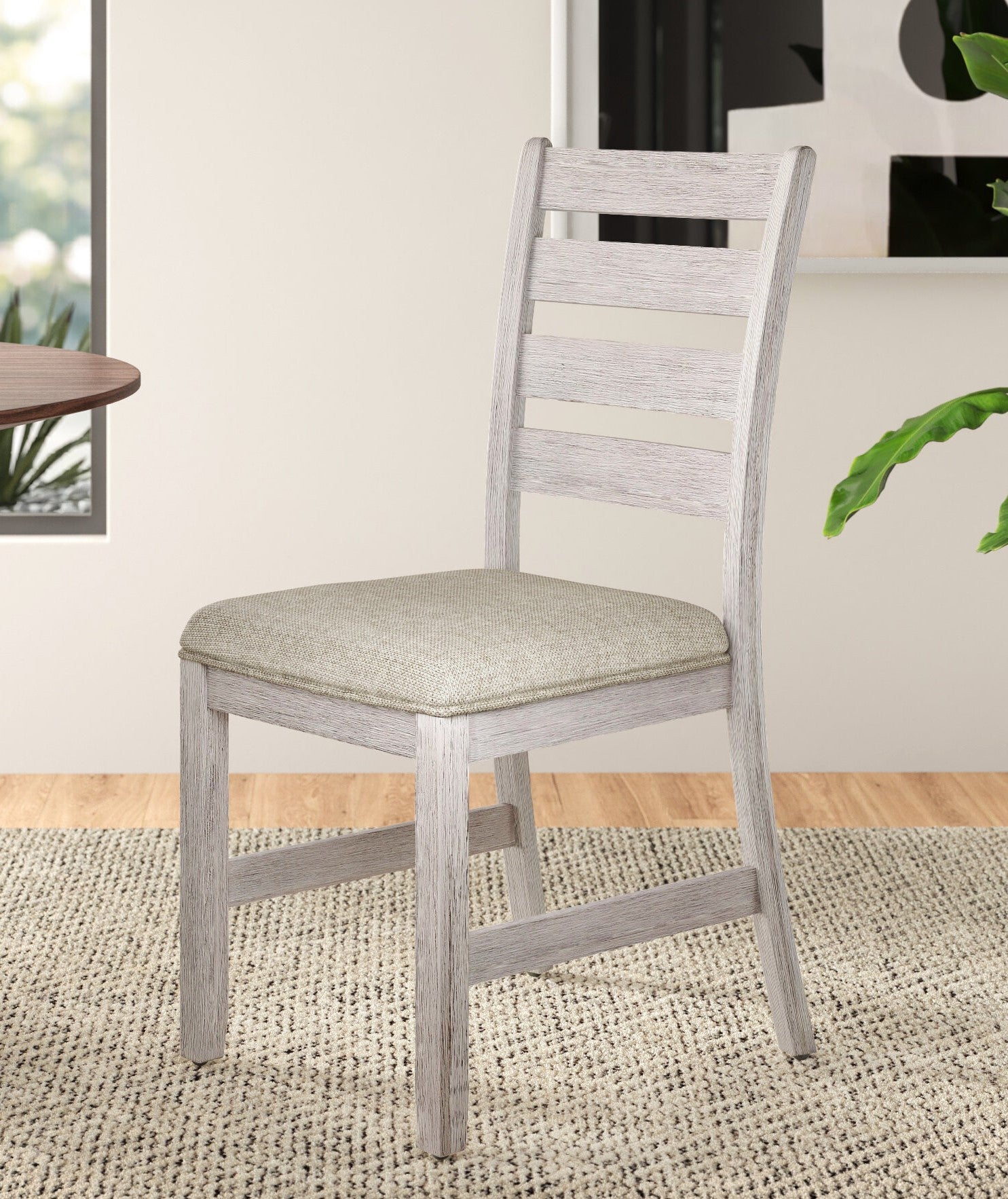 Casual Dining Room Side Chairs 2pc Set Grayish White gray-dining room-wood