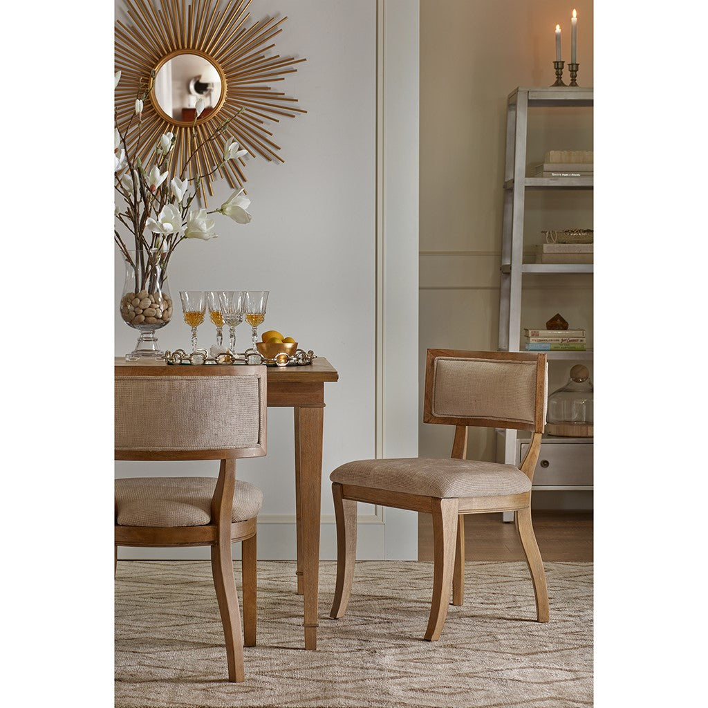 Dining Chair Set Of 2 Beige Light Natural Polyester