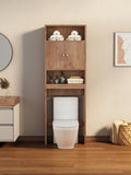 Home Bathroom Shelf Over The Toilet, Bathroom Spacesaver, Bathroom, Tollilet Storage Cabinet, Wood Yellow Brown Mdf