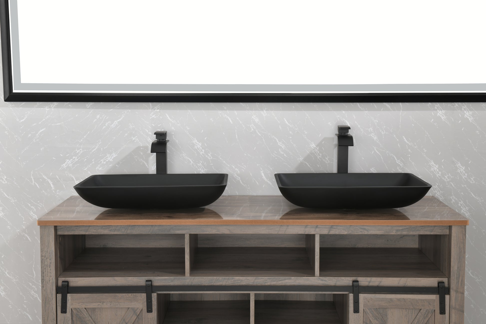 14.38" L 22.25" W 4 3 8 In. H Matte Shell Glass Rectangular Vessel Bathroom Sink In Black With Faucet And Pop Up Drain In Matte Black Matte Black Glass