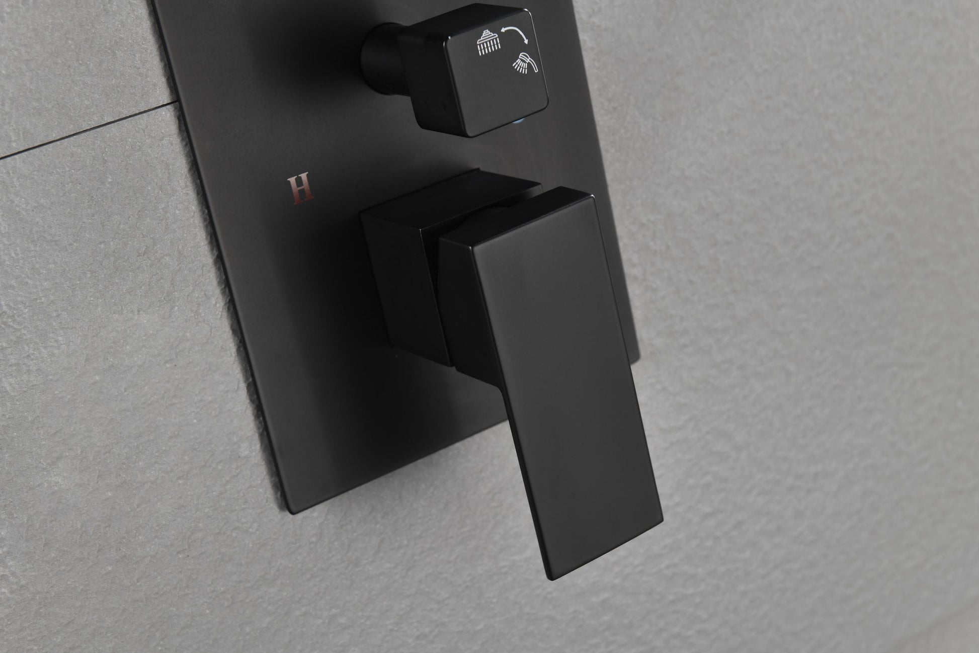 12" Rain Shower Head Systems Wall Mounted Shower Matte Black Brass