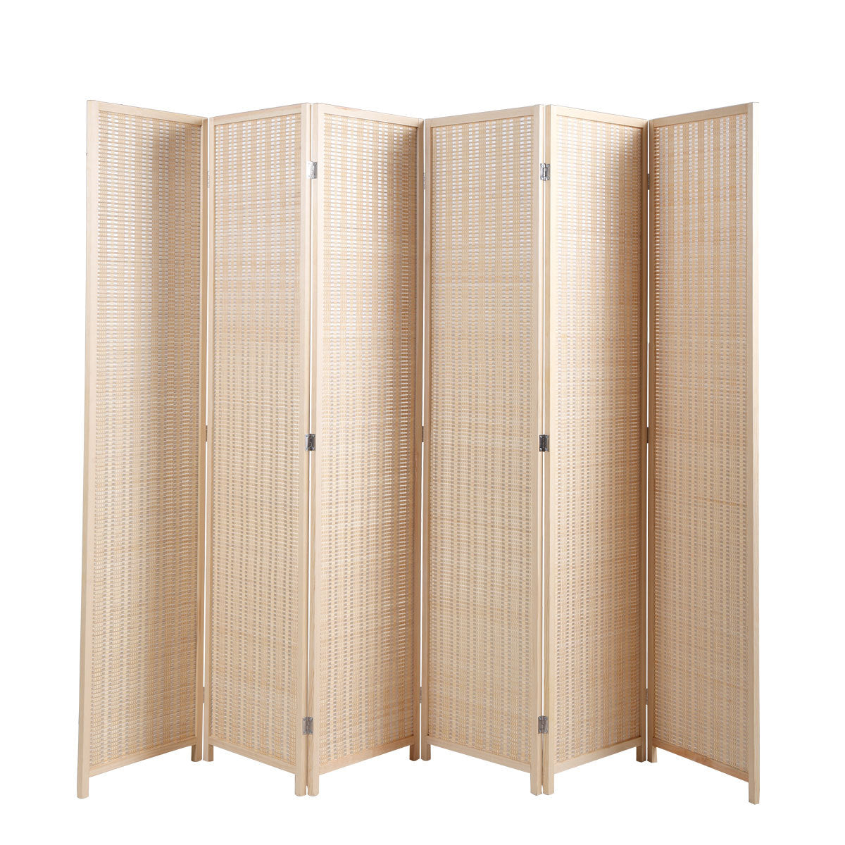 6 Panel Bamboo Room Divider, Private Folding
