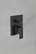 2 Way Outlet Function Solid Brass Shower Diverter Valve Mixer Rough In Shower Handle Valve Kit Replacement Matte Black Brass