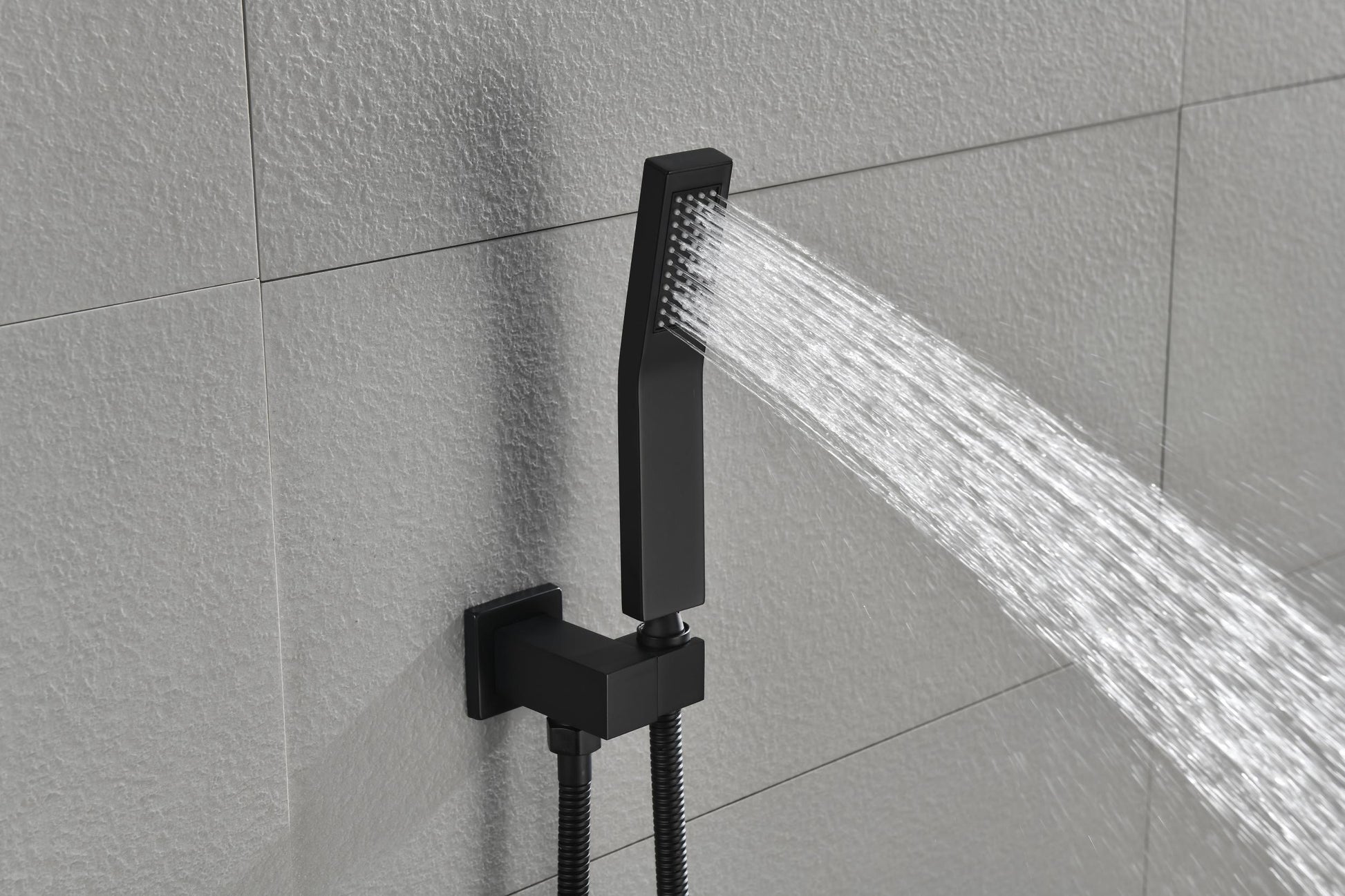 12" Rain Shower Head Systems Wall Mounted Shower Matte Black Brass