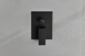 2 Way Outlet Function Solid Brass Shower Diverter Valve Mixer Rough In Shower Handle Valve Kit Replacement Matte Black Brass
