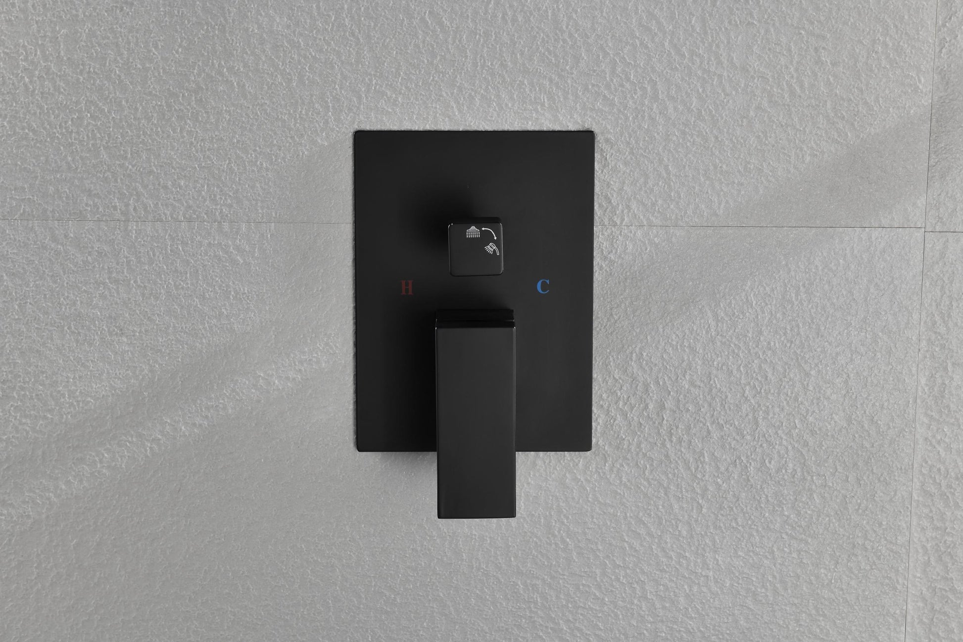 2 Way Outlet Function Solid Brass Shower Diverter Valve Mixer Rough In Shower Handle Valve Kit Replacement Matte Black Brass