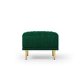 Green Velvet Modular Corner Sofa Reversible Left Hand Facing Sofa & Chaise With Ottoman Green Foam Velvet 3 Seat