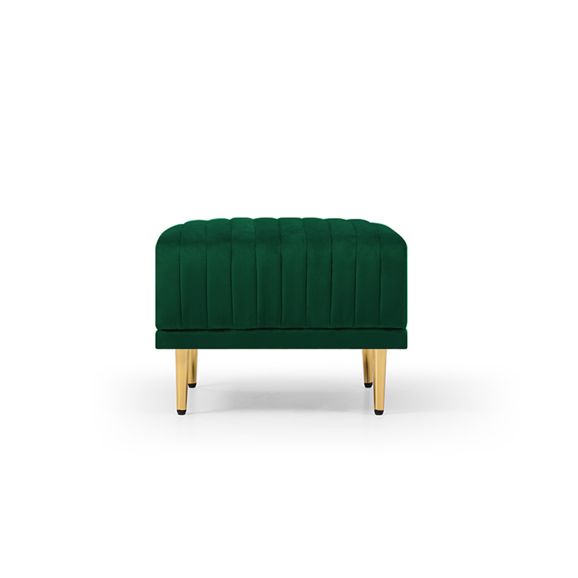 Green Velvet Modular Corner Sofa Reversible Left Hand Facing Sofa & Chaise With Ottoman Green Foam Velvet 3 Seat