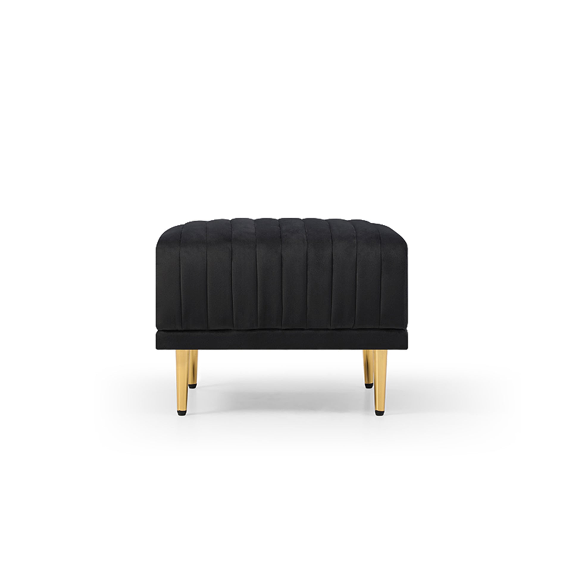 Living Room Sectional Black Sofa Couch With Ottoman, Modern L Shaped Chaise Lounge With 3 Seat Sofa And Ottoman, Upholstered Fabric Sectional Sofa Couch, Sectional Sofa For Home, Apartment Black Foam Velvet