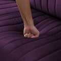 2 Piece Velvet Upholstered Living Room Sofa Set, Including 2 Pieces 2 Seater Sofa With Channel Tufted And Revsible Pillows, Free Self Fabric Pillow Included, Purple Purple Foam Velvet 4 Seat