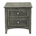 Cool Gray Finish 1Pc Nightstand Of Drawers Brushed Nickel Tone Knobs Transitional Style Bedroom Furniture Gray 2 Drawers Bedroom Transitional Wood