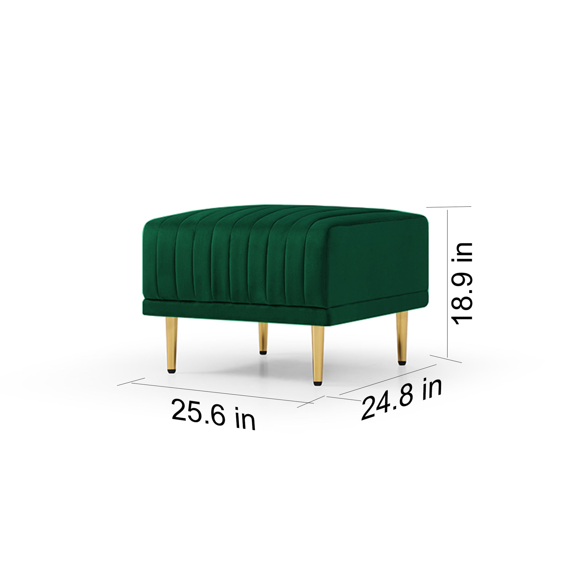 Ottoman Bench For Big Sofas Or Living Room Sofas Green Velvet Green Foam Velvet