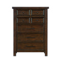 Classic Bedroom Brown Finish 1Pc Chest Of Drawers Mango Veneer Wood Transitional Furniture Brown Bedroom Classic,Transitional Wood