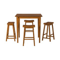 Casual Dining 29 Inch Bar Height Stools 2Pc Set Saddle Seat Solid Wood Oak Finish Home Furniture Oak Dining Room Solid Wood