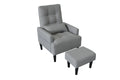 Redde Boo Modern Living Room Leisure Sofa Chair Design Gray Fabric Home Adjustable Cozy Soft Chair Cream White Modern Foam Fabric