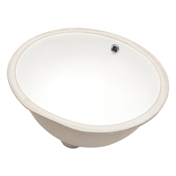 19"X16" Oval Shape Undermount Bathroom Sink Modern Pure White Porcelain Ceramic Lavatory Vanity Sink Basin With Overflow White Ceramic