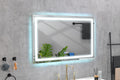 60 In. W X 36 In. H Frameless Led Single Bathroom Vanity Mirror In Polished Crystal Bathroom Vanity Led Mirror With 3 Color Lights Mirror For Bathroom Wall 60 Inch Smart Lighted Vanity Mirrors Dimm White Aluminium