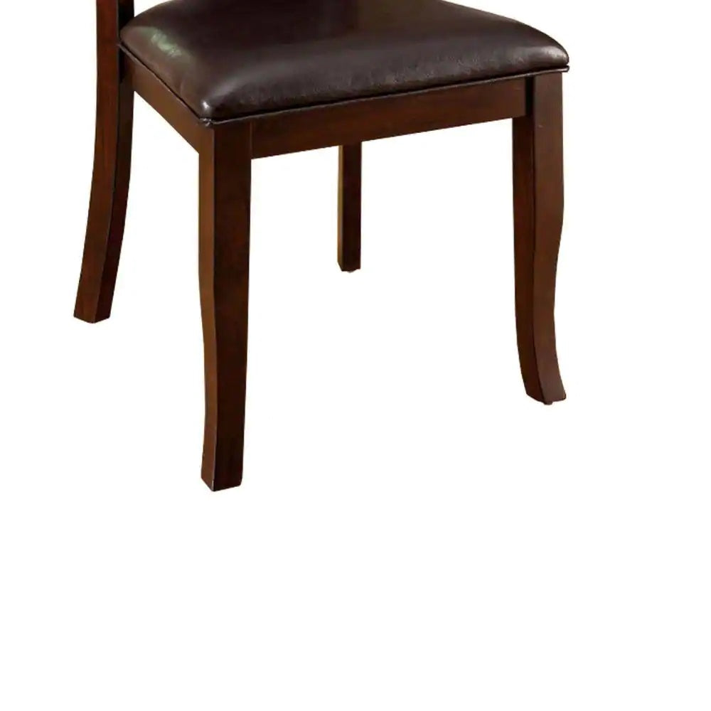 Transitional Dining Room Side Chairs Set Of 2 Chairs Only Dark Cherry Espresso Paddedseat Cherry Espresso Dining Room Contemporary,Modern Dining Chairs Solid Back Solid Wood