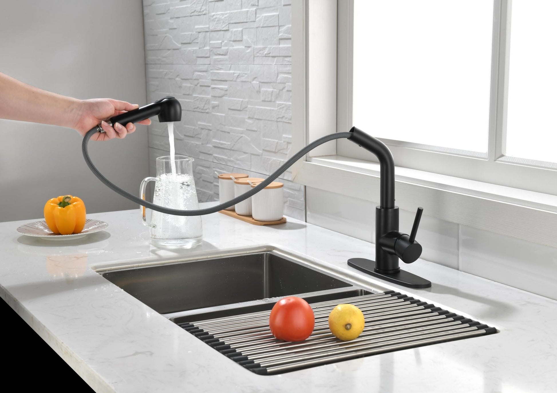 Matte Black Kitchen Faucets With Pull Down