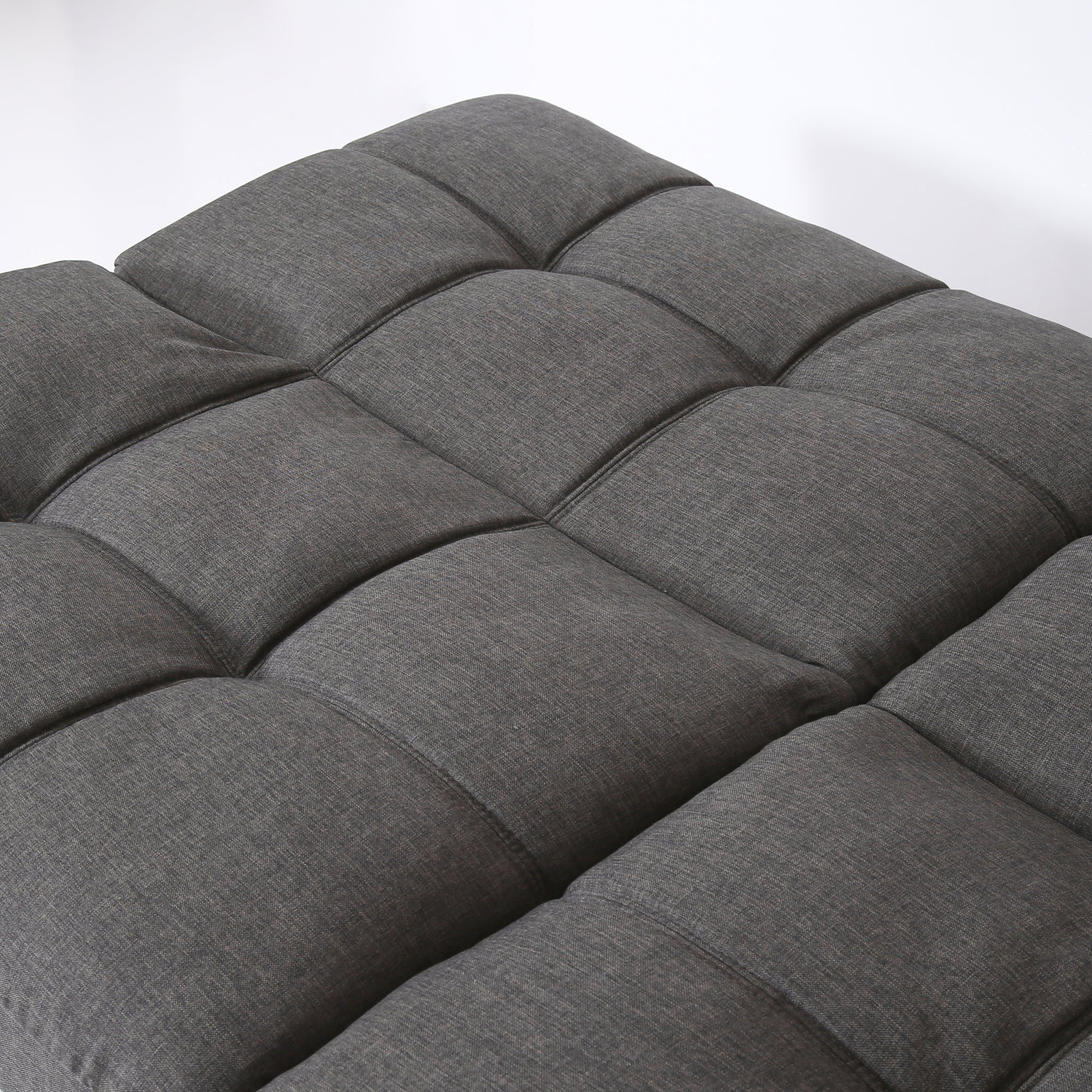 Convertible Memory Foam Futon Couch Bed, Modern dark grey-fabric