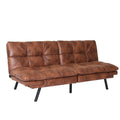 Convertible Memory Foam Futon Couch Bed, Modern Folding Sleeper Sofa Sf267Puch Brown Pu