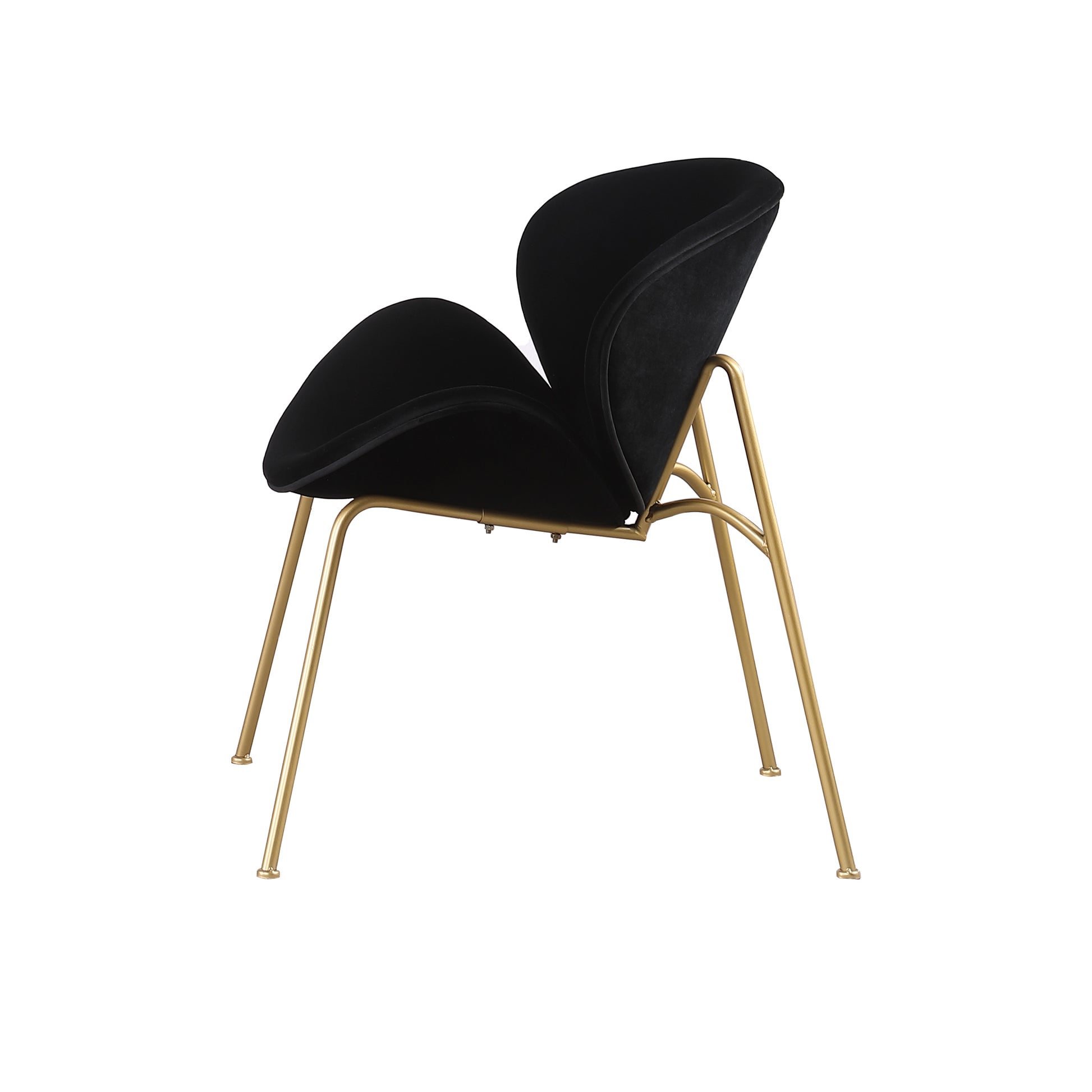 2 Chair 1 Carton Lounge Chair, Bedroom Vanity Chair For Home, Office, And Dining 6 Colors Black Velvet