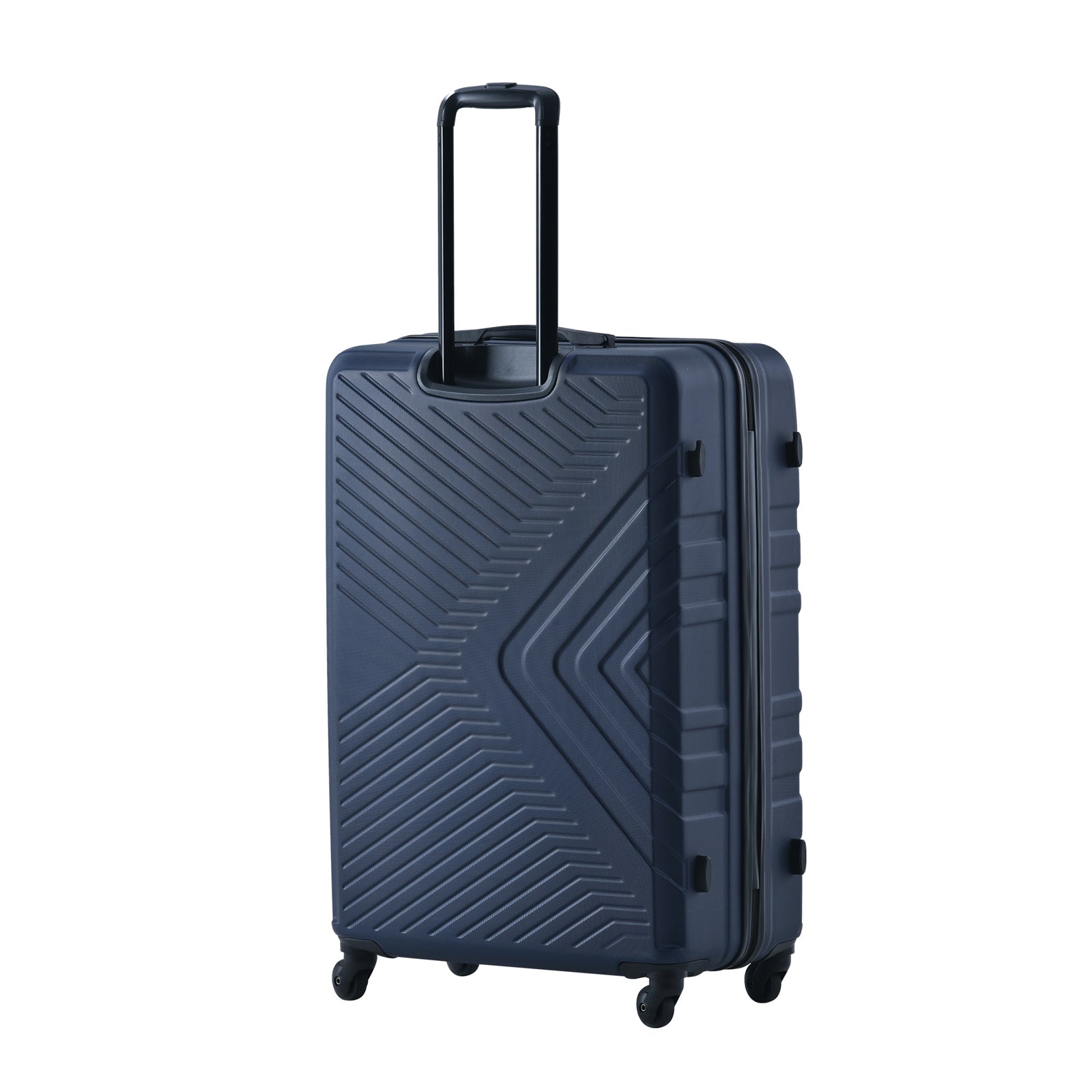 3 Piece Luggage Sets Abs Lightweight Suitcase With Two Hooks, Spinner Wheels, Tsa Lock, 20 24 28 Navy Navy Abs