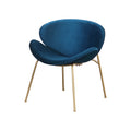 2 Chair 1 Carton Velvet Dining Chairs, Upholstered Living Room Chairs With Gold Metal Legs 6 Colors Blue Velvet