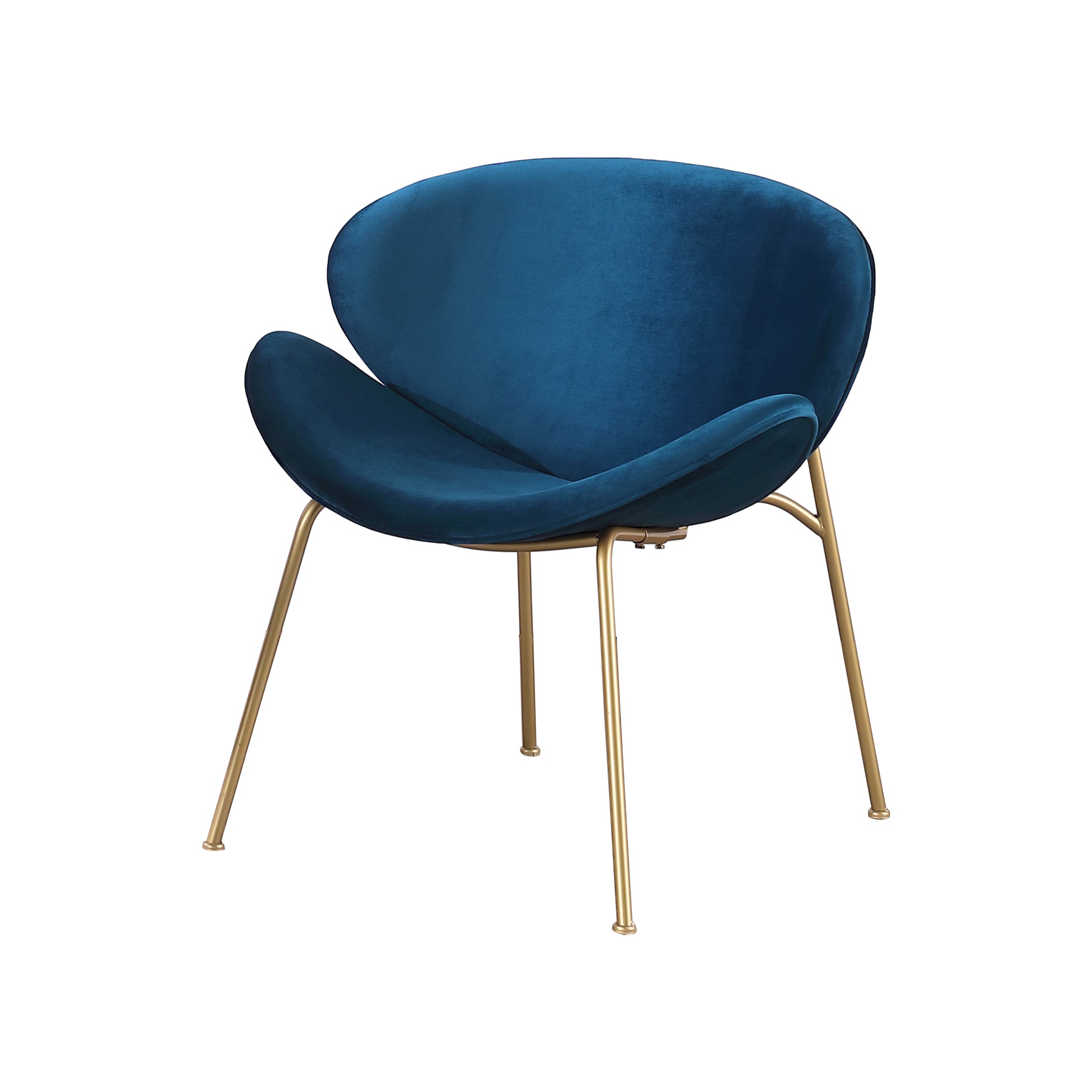 2 Chair 1 Carton Velvet Dining Chairs, Upholstered Living Room Chairs With Gold Metal Legs 6 Colors Blue Velvet