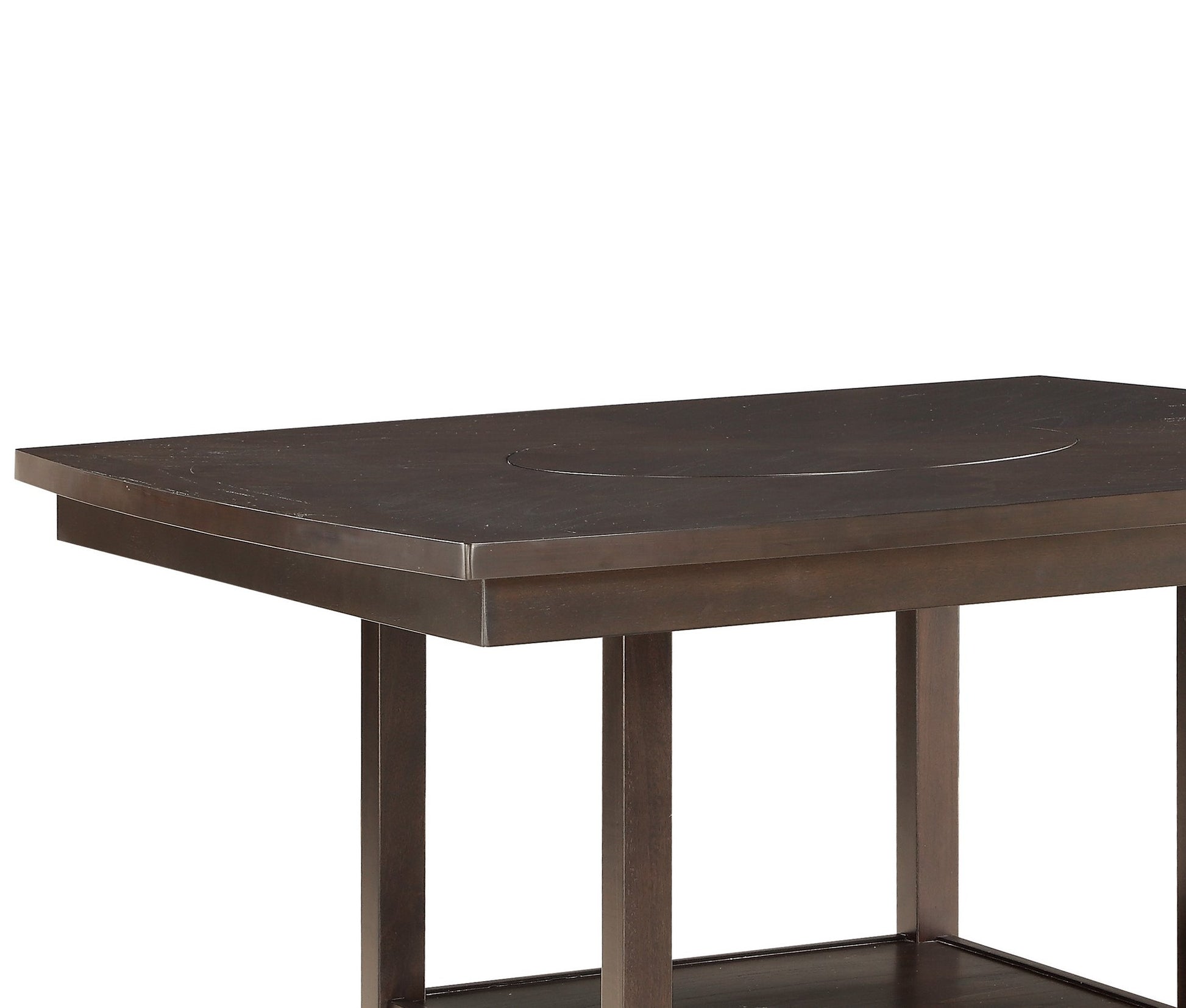 Dark Brown Finish Counter Height Table 1pc Functional dark brown-dining room-wood