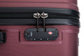 3 Piece Luggage Sets Abs Lightweight Suitcase With Two Hooks, Spinner Wheels, Tsa Lock, 20 24 28 Wine Red Red Abs